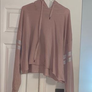 Pink cropped hoodie